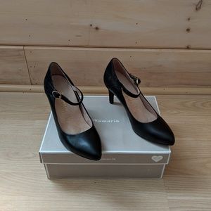 New Tamaris 'Elouise MaryJane' black leather 36b